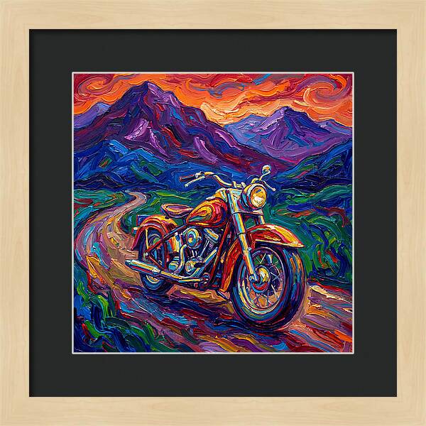 Vibrant Motorcycle Journey