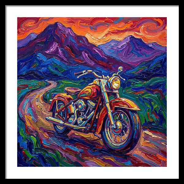 Vibrant Motorcycle Journey
