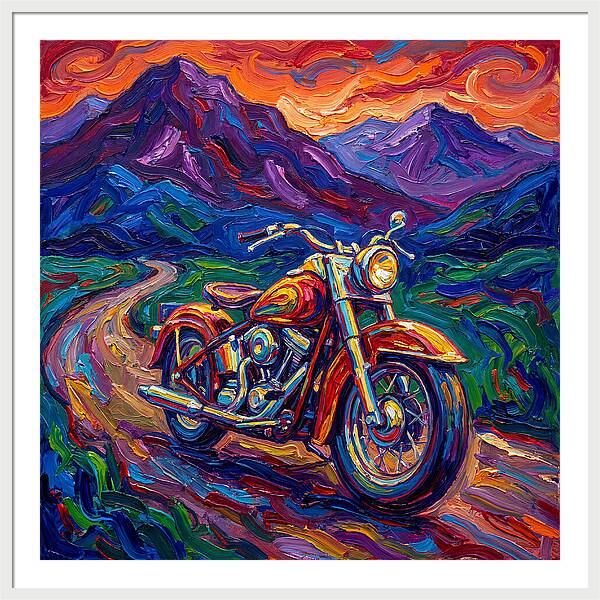 Vibrant Motorcycle Journey