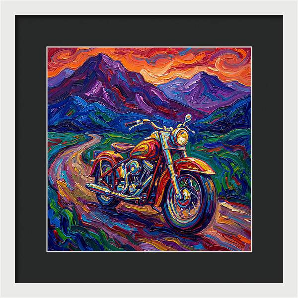Vibrant Motorcycle Journey