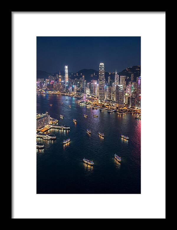 Vibrant Nightlights Over Hong Kong