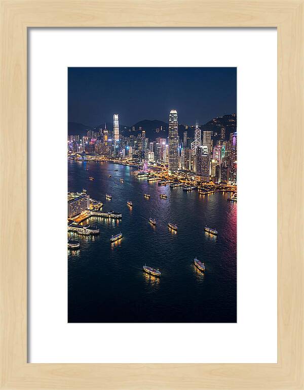 Vibrant Nightlights Over Hong Kong