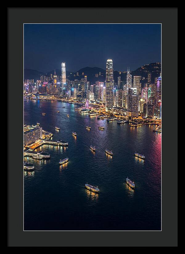 Vibrant Nightlights Over Hong Kong