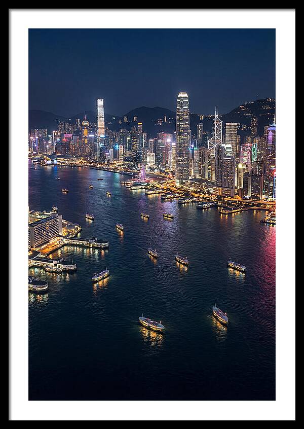 Vibrant Nightlights Over Hong Kong