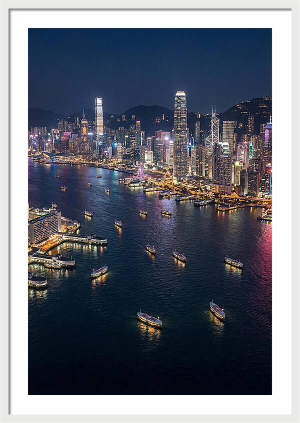 Vibrant Nightlights Over Hong Kong