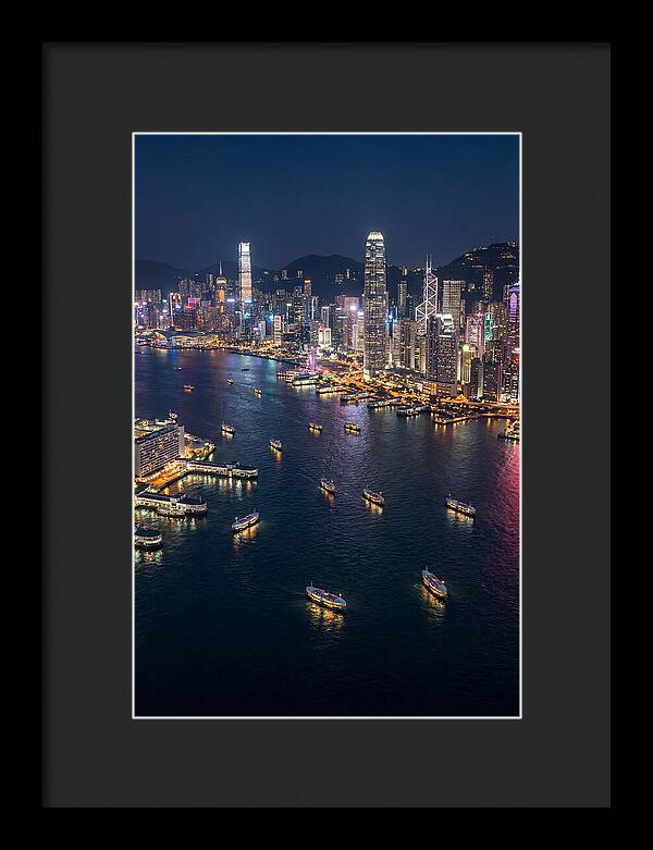 Vibrant Nightlights Over Hong Kong