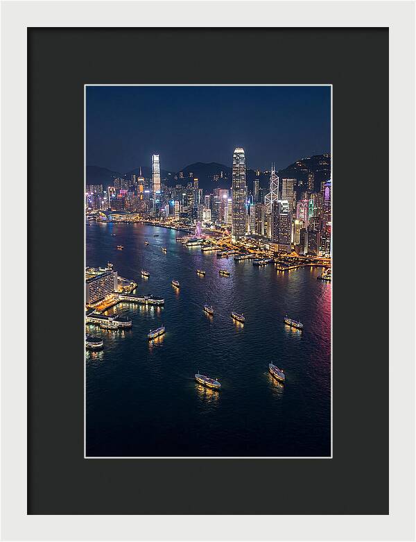 Vibrant Nightlights Over Hong Kong