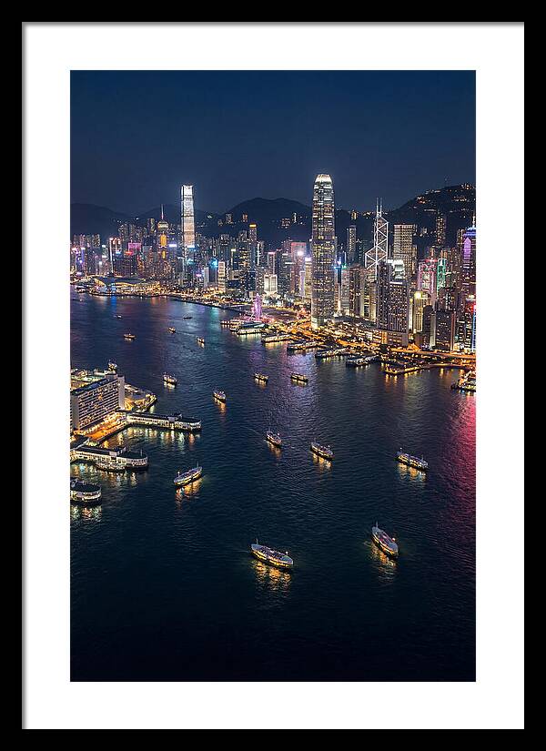 Vibrant Nightlights Over Hong Kong
