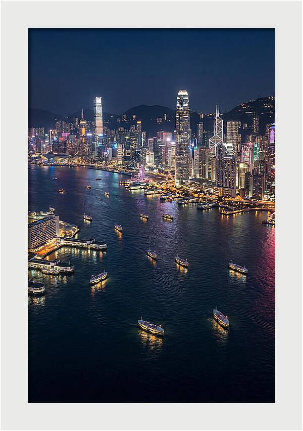 Vibrant Nightlights Over Hong Kong