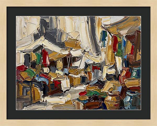 Vibrant Outdoor Market Scene