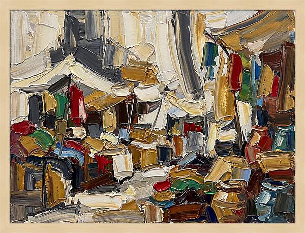 Vibrant Outdoor Market Scene