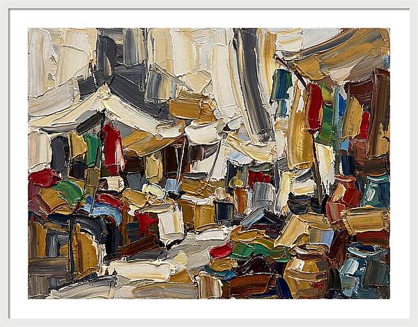 Vibrant Outdoor Market Scene