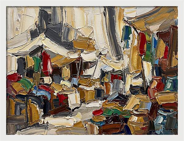 Vibrant Outdoor Market Scene