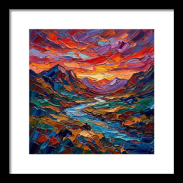 Vibrant Palette Knife Landscape