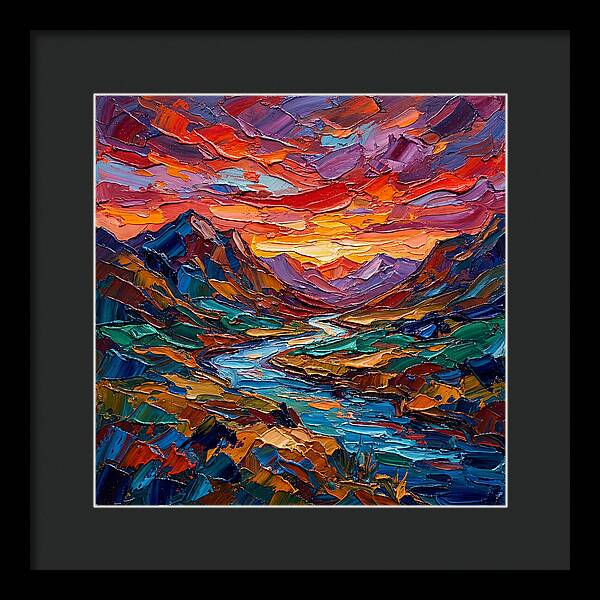 Vibrant Palette Knife Landscape