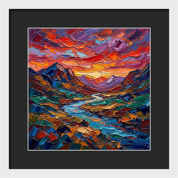 Vibrant Palette Knife Landscape