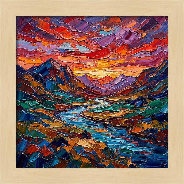 Vibrant Palette Knife Landscape