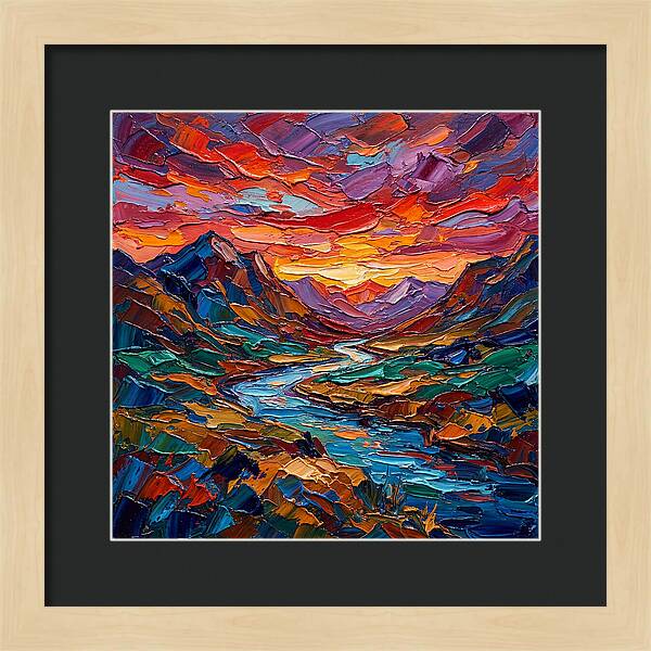 Vibrant Palette Knife Landscape