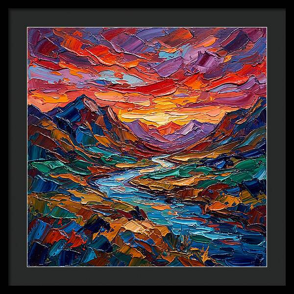Vibrant Palette Knife Landscape