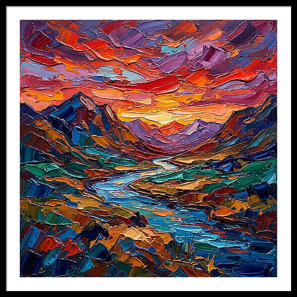 Vibrant Palette Knife Landscape