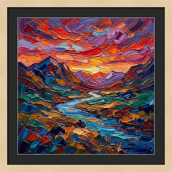 Vibrant Palette Knife Landscape