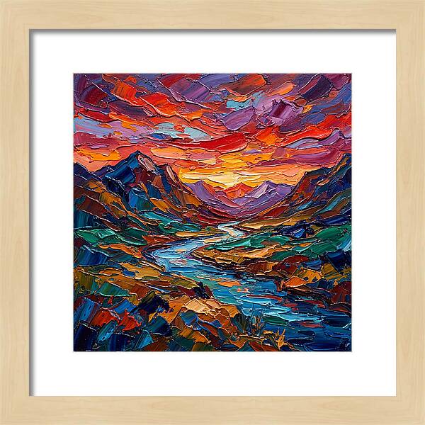 Vibrant Palette Knife Landscape