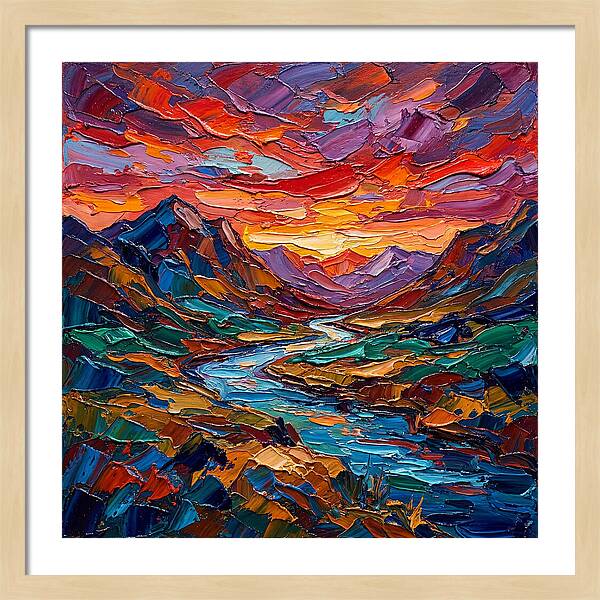 Vibrant Palette Knife Landscape