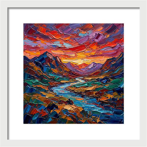 Vibrant Palette Knife Landscape