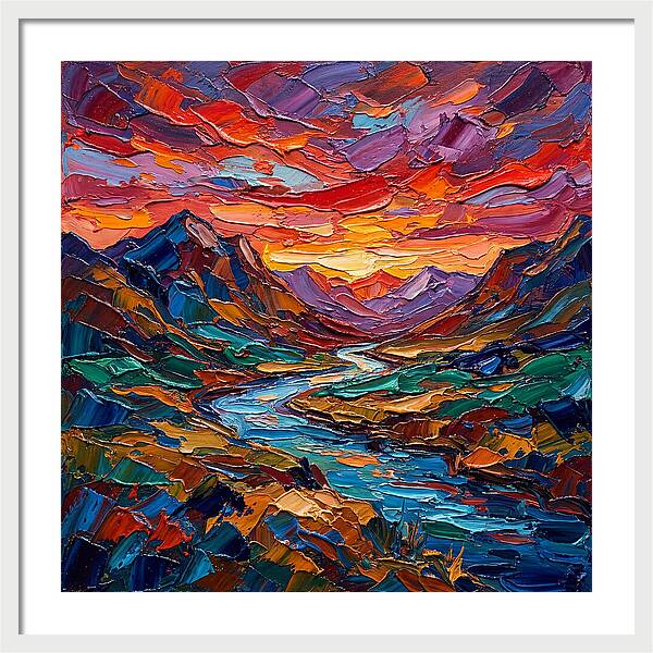 Vibrant Palette Knife Landscape