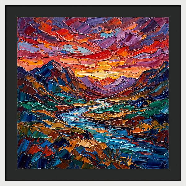 Vibrant Palette Knife Landscape