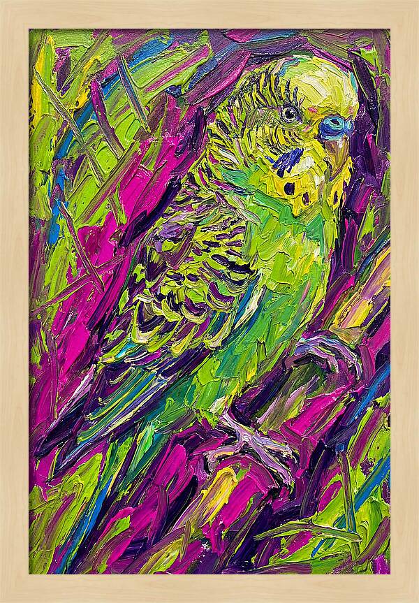 Vibrant Parakeet Portrait