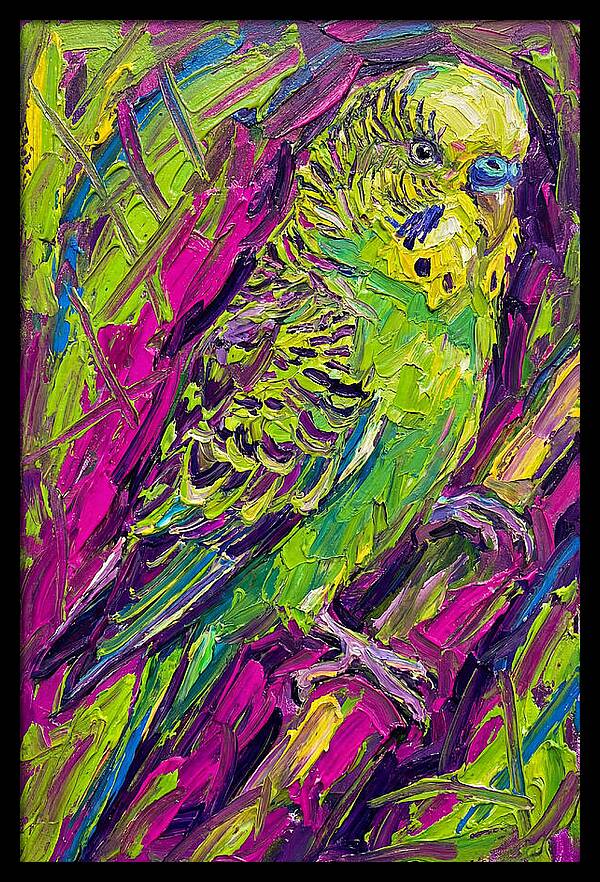 Vibrant Parakeet Portrait