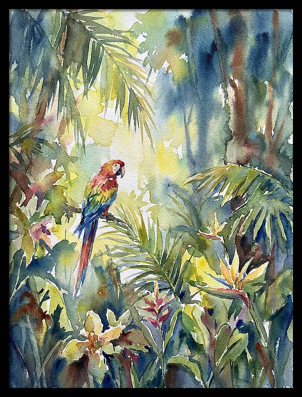 Vibrant Parrot Among Lush Foliage