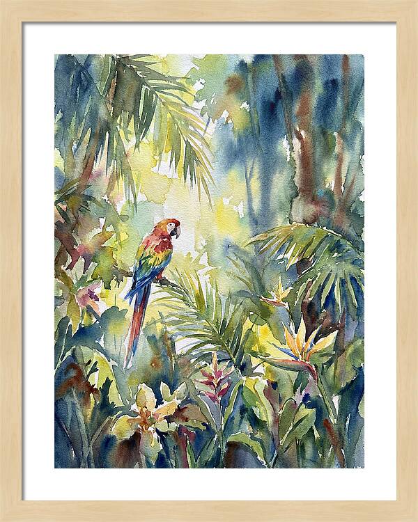 Vibrant Parrot Among Lush Foliage