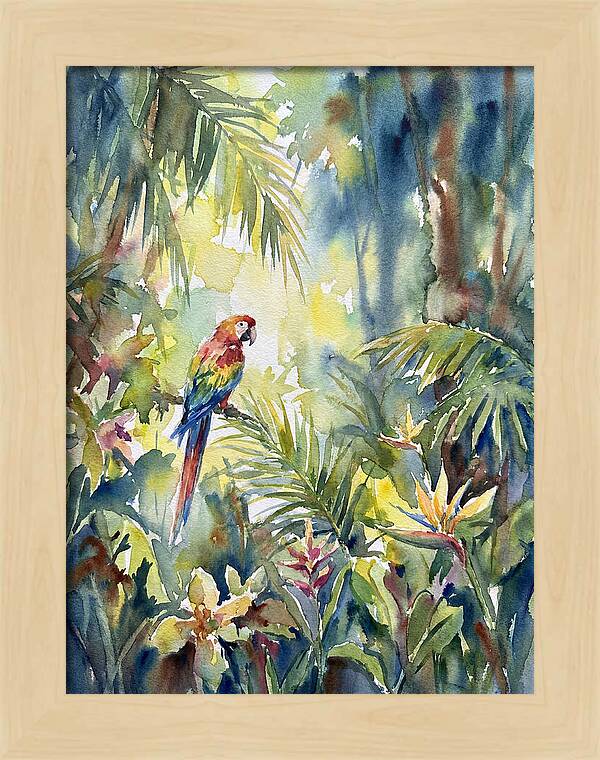 Vibrant Parrot Among Lush Foliage