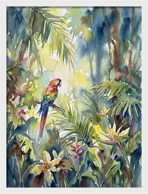 Vibrant Parrot Among Lush Foliage