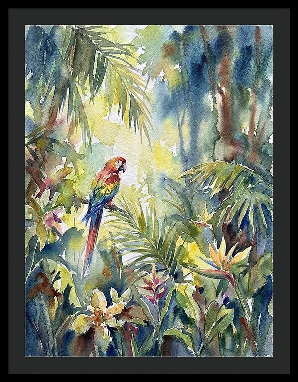 Vibrant Parrot Among Lush Foliage