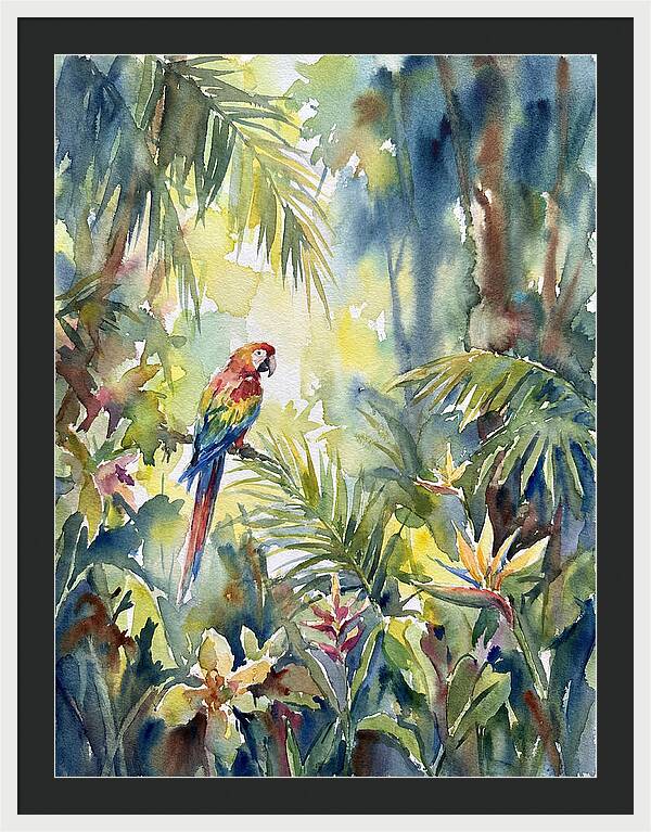 Vibrant Parrot Among Lush Foliage
