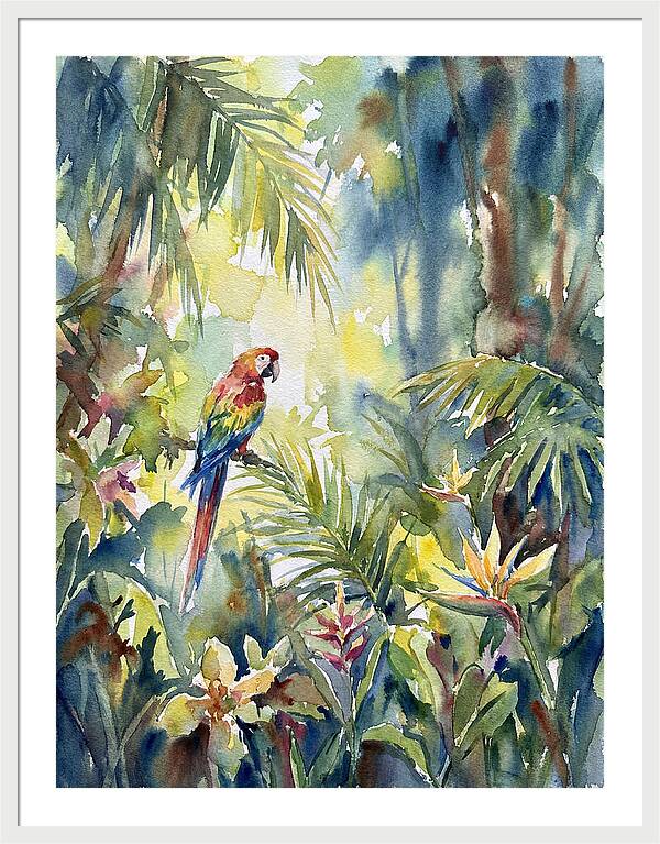 Vibrant Parrot Among Lush Foliage