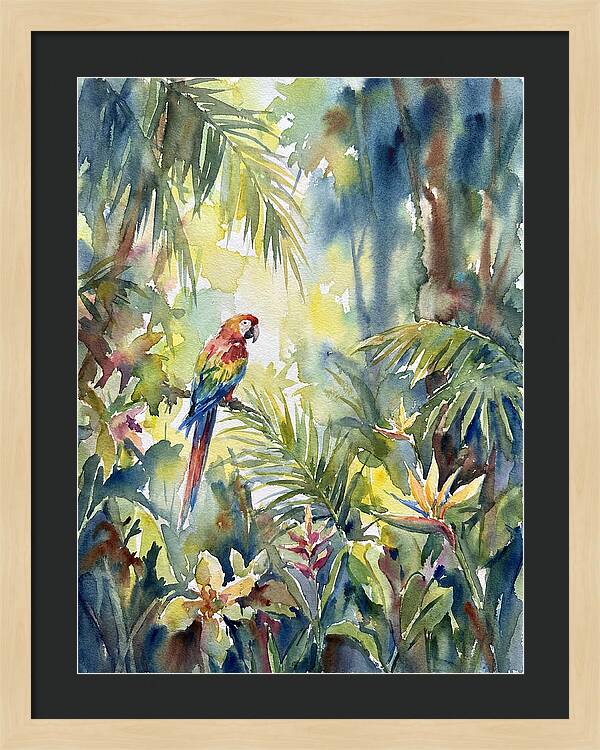 Vibrant Parrot Among Lush Foliage