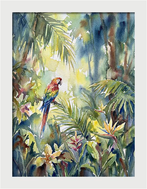 Vibrant Parrot Among Lush Foliage