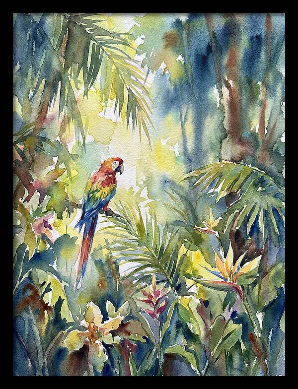 Vibrant Parrot Among Lush Foliage