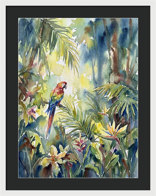 Vibrant Parrot Among Lush Foliage