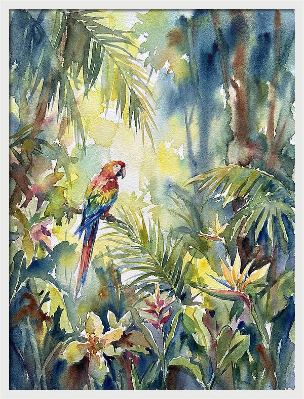 Vibrant Parrot Among Lush Foliage