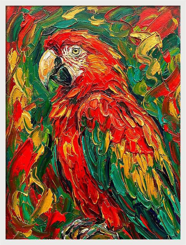 Vibrant Parrot Portrait
