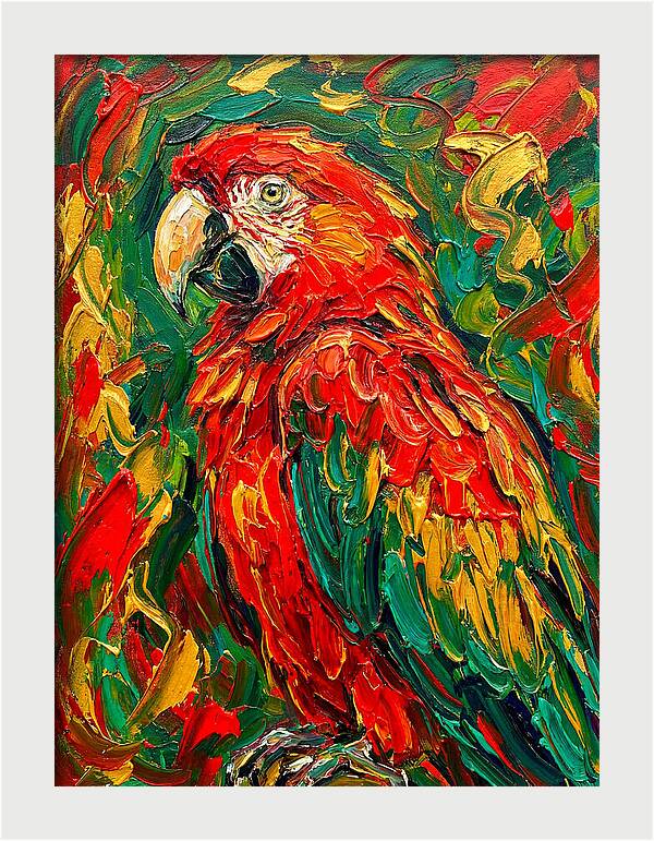Vibrant Parrot Portrait
