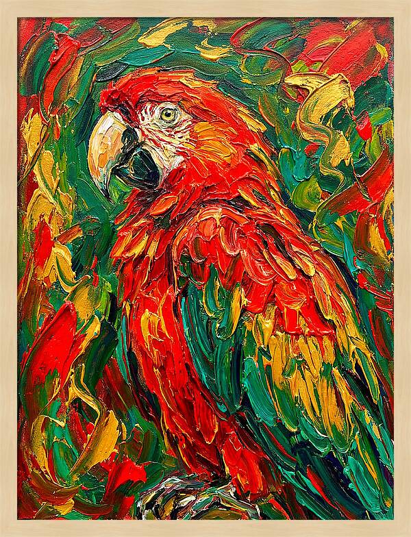 Vibrant Parrot Portrait