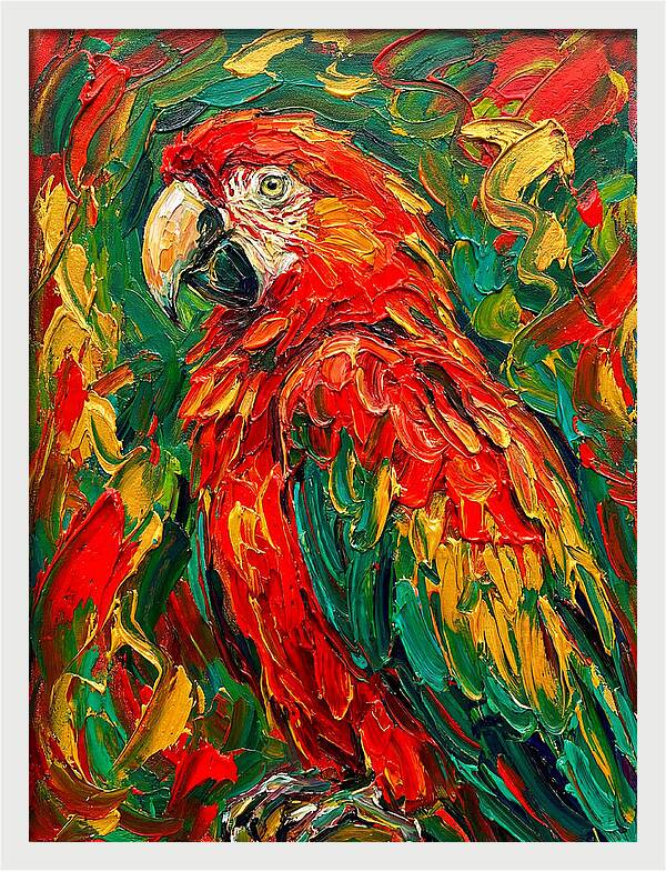 Vibrant Parrot Portrait