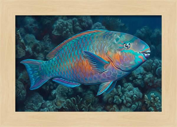 Vibrant Parrotfish Underwater