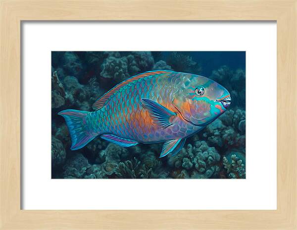Vibrant Parrotfish Underwater